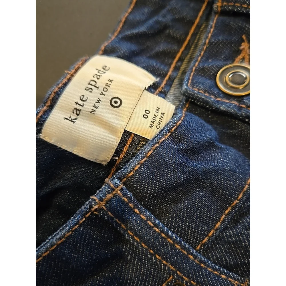 Kate Spade New York x Target 24 X 27” Straight Leg Wide Cuff Jeans Sz 00 (C-42)